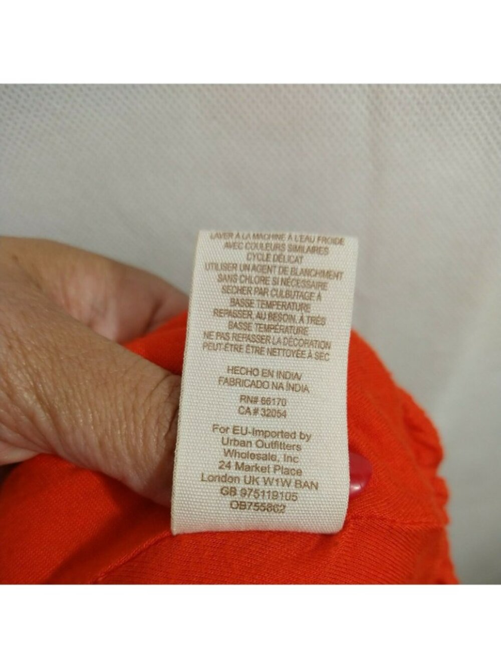 Free People Begonia Top Blouson Embroidered Boho Size XS Orange Purple Long Slv - Picture 10 of 10
